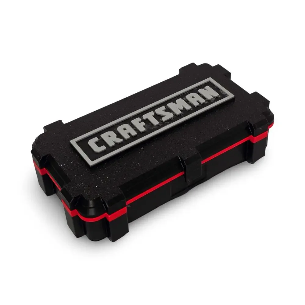 Craftsman Versastack Themed XL Pencil Box | Red & Black Modular Style